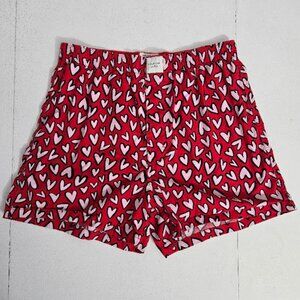 American Eagle Mens Valentines Cotton Boxers Sz M Hearts Romantic Novelty Pink